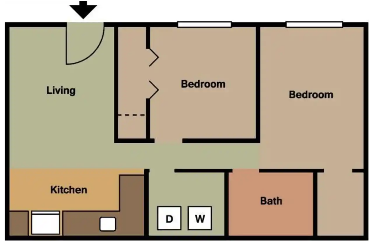 2 Bdr 1 Bath